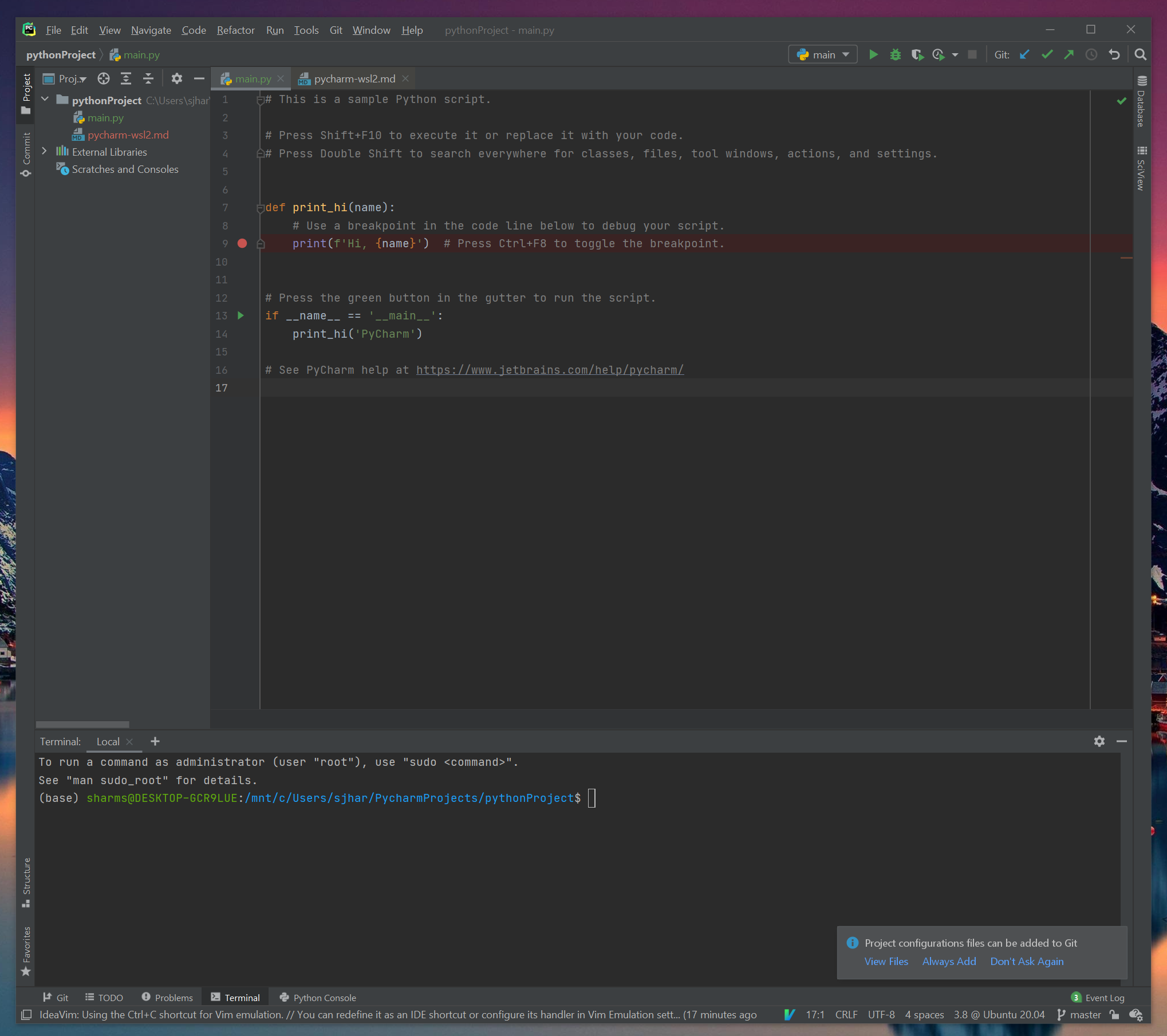 Pycharm Linux Akamela